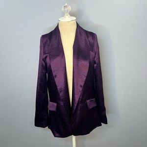 Bar III Purple Satin / Silk Looking Shiny Blazer